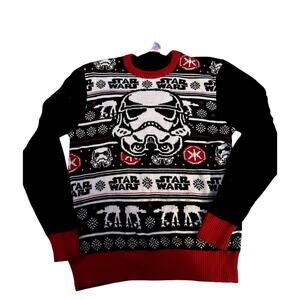 Star Wars Stormtrooper Ugly Christmas Sweater | Medium | Black & Red